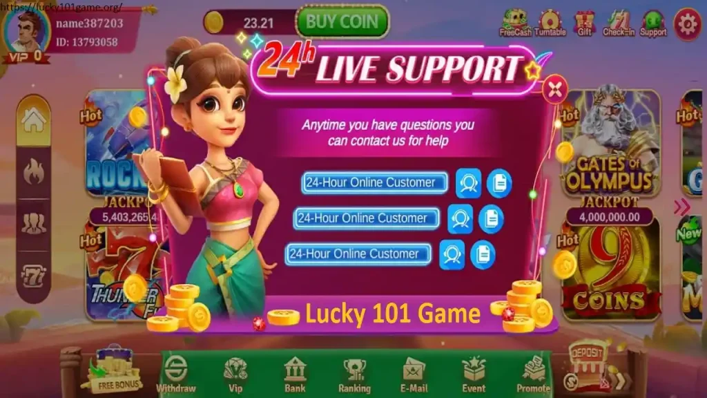 Lucky 101 Game Customer Support